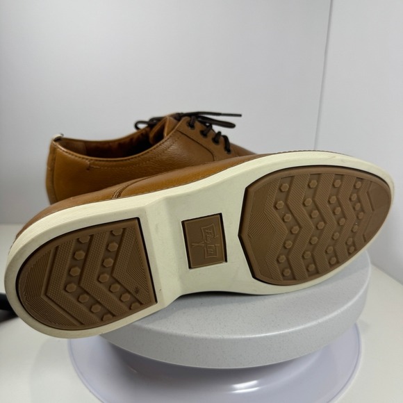 Flag Ltd Leather Oxford Shoes Brown Memory Foam Dress Boys Casual Size 6M - Picture 6 of 9